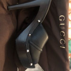 Black Gucci Mules Never Worn